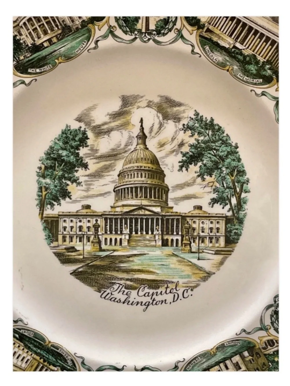 Vintage Capitol Washington D.C. Capsco Souvenir Plate 11